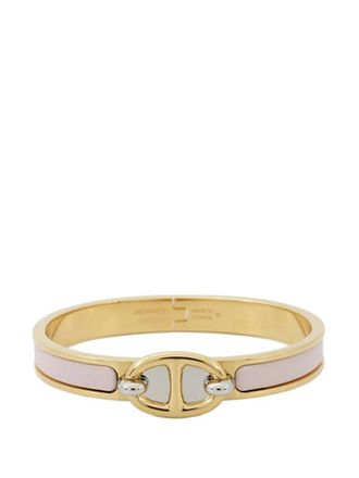 Herm&egrave;s Bracciale PM Clic Chaine dAncre mini con design smaltato 2000-2025 - Rosa