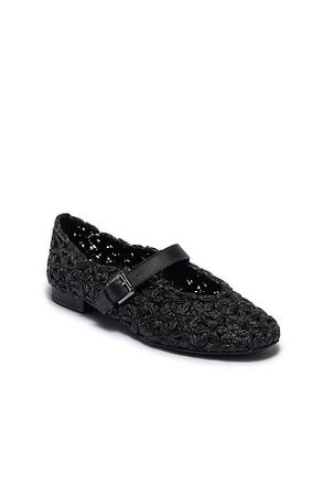Bernardo Borden Raffia Mary Jane Flats