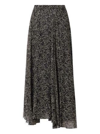 Isabel Marant Lycia floral-print midi skirt - Black
