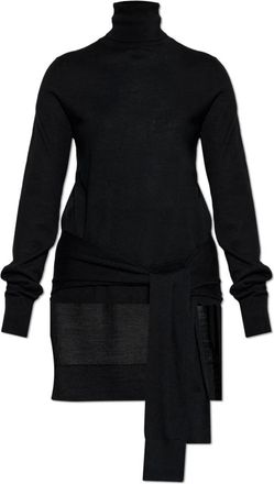Toteme Truien & Vesten, Dames, Zwart, S, Wol, Asymmetrische coltrui