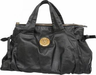 Gucci Black Leather Tote Bag (Pre-Owned)