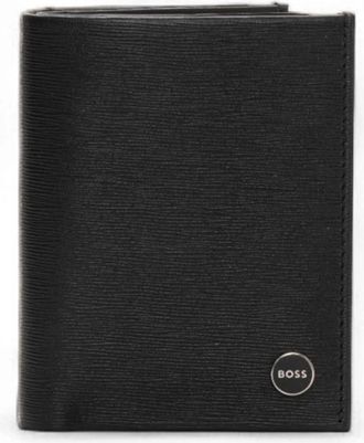 HUGO BOSS Portemonnee met muntvak en sleutelhanger - Heren - Portefeuilles - Zwart - ONE Size - Leer - Accessoires