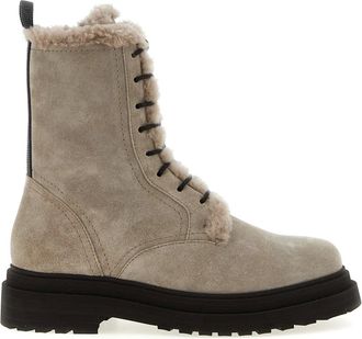 Brunello Cucinelli Dames, Schoenen, Grijs, Maat: 41 EU Suède