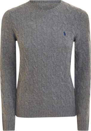 Ralph Lauren Julianna Kabelbrei Ronde Hals - Dames - Ronde hals truien - Grijs - XS - Wol - Truien & Vesten