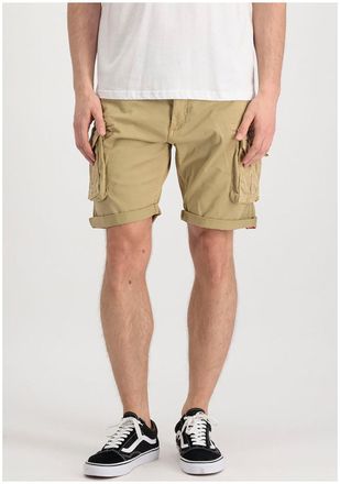 Alpha Industries Cargoshorts ALPHA INDUSTRIES Crew Short, Herren, Gr. 28, N-Gr, beige (sand), Web, Obermaterial: 98% Baumwolle, 2% Elasthan, unifarben, slim fit kniefr