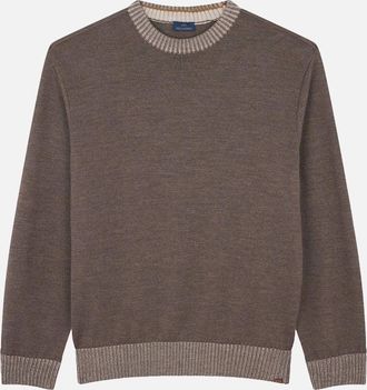 Paul & Shark Mens Paul & Shark Moon Badge Wool Sweater 365 365 - Brown - Size: 42