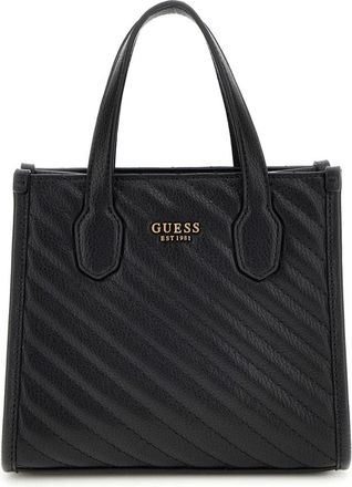 Guess Silvana 2 Compartiment Tote Bag - Dames - Shoppers - Zwart - ONE Size - Tassen