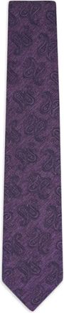 Paolo Albizzati Cravatta in seta con stampa paisley - Viola