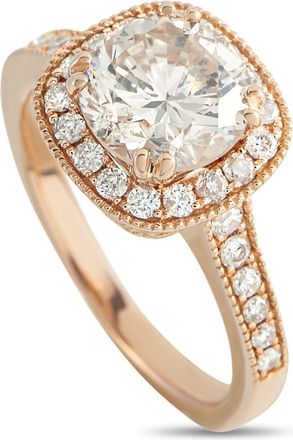 Luxury Bazaar 14K Rose Gold 2.28ct Diamond Ring MF02-050726