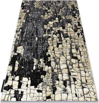 RugsX Rugsx - Alfombra De Luxe Moderna 2079 Pavimentaci&oacute;n Ladrillo - Structural Oro / Gris Yellow 120x170 Cm