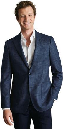 CHARLES TYRWHITT Wool Silk Jacket in Ink Blue at Nordstrom, Size 40