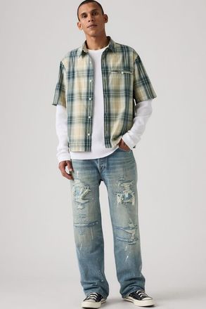Levi's 501 Loose Vaqueros - Hombre - 29X32 - Medium Wash / Larkspur Painter Destructed