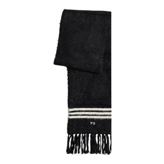 Yohji Yamamoto 3-Stripes Sjaal - unisex - Accessoires - Zwart - Maat: ONE Size