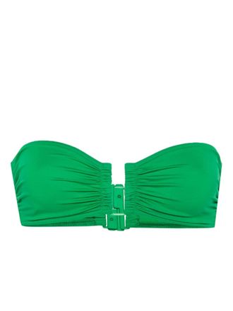 Eres Show ruched bikini top - women - Polyamide/Spandex/Elastane - 44 - Green