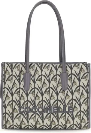 Coccinelle Borsa Tote Jacquard Floreale - - Bags - Donna - Grigio - ONE SIZE