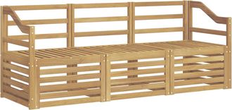 vidaXL Juegos De Sof&aacute;s 3 Uds. Blanco Madera De Acacia S&oacute;lida Vidaxl