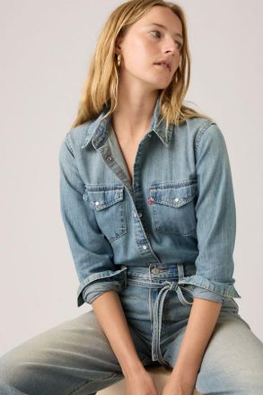 Levi's Iconic Western Shirt - Donna - XS - Blu / Bite Back Western
