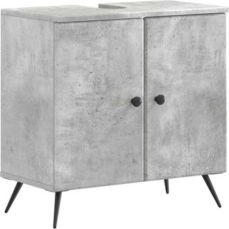 vidaXL Mueble De Lavabo Para Ba&ntilde;o Breda Gris Hormig&oacute;n Vidaxl
