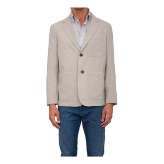 Emporio Armani Blazers, male, Beige, XL, Beige Blazer for Stylish Look