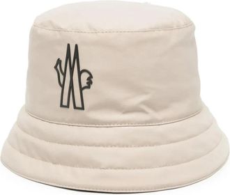 Moncler Day-Namic Logo Emmerhoed Beige - Dames - Hoeden - Beige - M - Accessoires