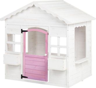 Beliani Beliani - Casita De Jard&iacute;n Casa De Juegos Infantil De Madera Blanco Nikaia