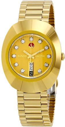 Rado DiaStar Original Jubile Gold Automatic Gold Dial Gold PVD Mens Watch R12413493