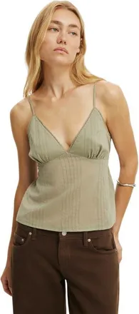 Cotton On Womens The Daydream Cami in Pale Eucalyptus Texture at Nordstrom, Size 12