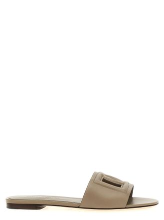 Dolce & Gabbana Grey Logo Sandals