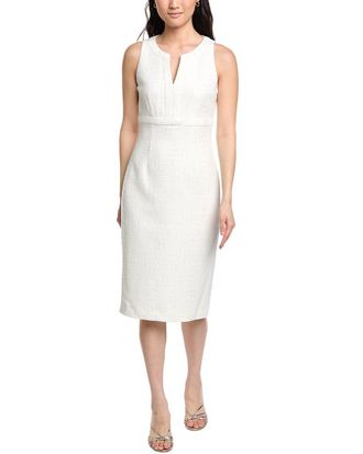 St. John Contrast Framed Sheath Dress