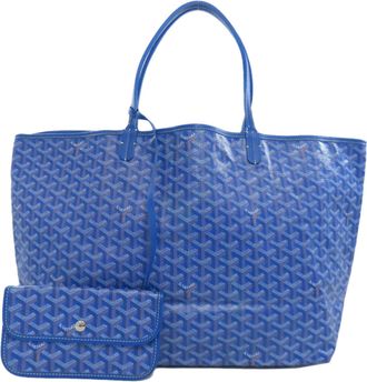 Goyard Blue Coated Canvas Pouch Tote Bag (Pre-Owned)