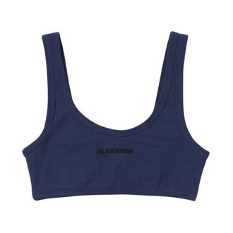 Jil Sander Bikinis, female, Blue, Size: XS Minimalist Blue Swimsuit Top