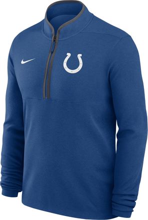 Nike Indianapolis Colts Logo Victory Nike Mens Dri-FIT NFL 1/2-Zip Long-Sleeve Top in Blue | 0343050M98-R48