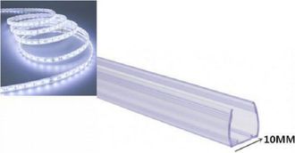 Trade Shop Trade Shop - 1mt Plastic Profile Sin Coperture For Strip Led Strisce Da 10mm Ps-10mm