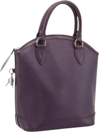 Louis Vuitton Pre-owned Hand Bag - Dames - Vintage Handtas - Paars - ONE Size - Leer - Vintage