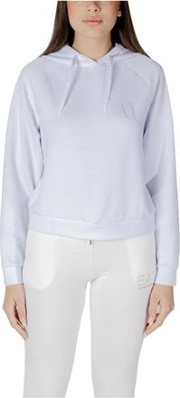 A|X Armani Exchange Crystal Embellished Hoodie - Dames - Hoodies - Wit - M - Polyester - Hoodies & sweatvesten