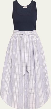 Ramy Brook Aralyn Combo Midi Tank Dress