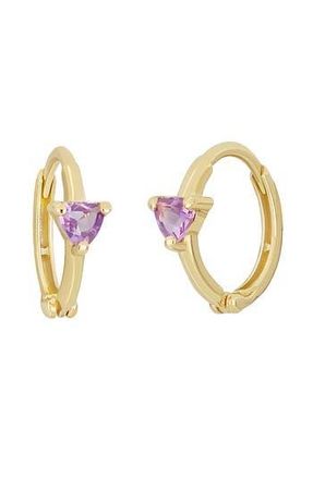 Bony Levy 14K Yellow Gold Amethyst Huggie Hoop Earrings at Nordstrom Rack