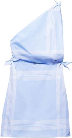 Prada checked cotton minidress - women - Cotton - 36 - Blue