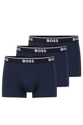 HUGO BOSS Mens Hugo Boss 3 Pack Stretch Cotton Boxer Trunks in Navy