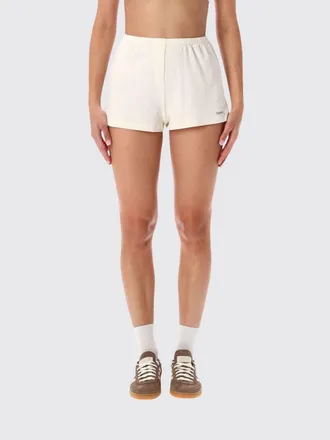 Sporty & Rich Pantaloncini culotte in cotone stretch con vita elasticizzata