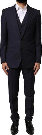 Dolce & Gabbana Black Fantasy Martini 3-delig Formeel Pak - Heren - Business pakken - Zwart - XS - Wol - Kostuums