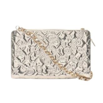 Chanel Pre-owned Clutches, female, Gray, Size: ONE SIZE Pre-owned Icon Patent Leather Shoulder Bag