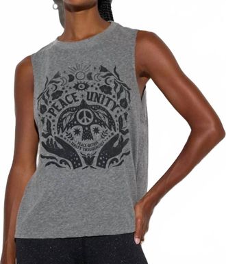Spiritual Gangster Unity Vibe Tank In Heather Grey