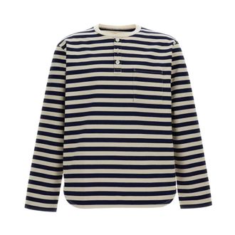 Junya Watanabe Long Sleeve Tops, male, Multicolor, Size: L Striped Long-Sleeve T-Shirt
