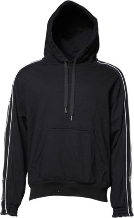 Dolce & Gabbana Mens Black Cotton Logo Hooded Sweatshirt Sweater Clothing
