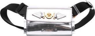 Versace Pre-owned Versace Metallic Calfskin La Medusa Biggie Belt Bag Ladies X8HWPX84IFIDDEOL