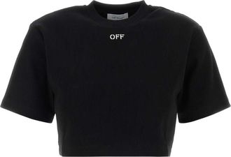 Off-white Black Stretch Cotton T Shirt