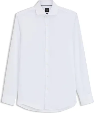 BOSS Slim-fit shirt crafted from a wrinkle-resistant cotton blend
