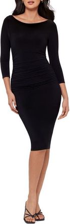 Miraclesuit Rory Ruched Stretch Jersey Dress in Black at Nordstrom, Size X-Small
