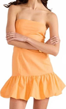 Minkpink Charlotte Bubble Mini Dress In Orange